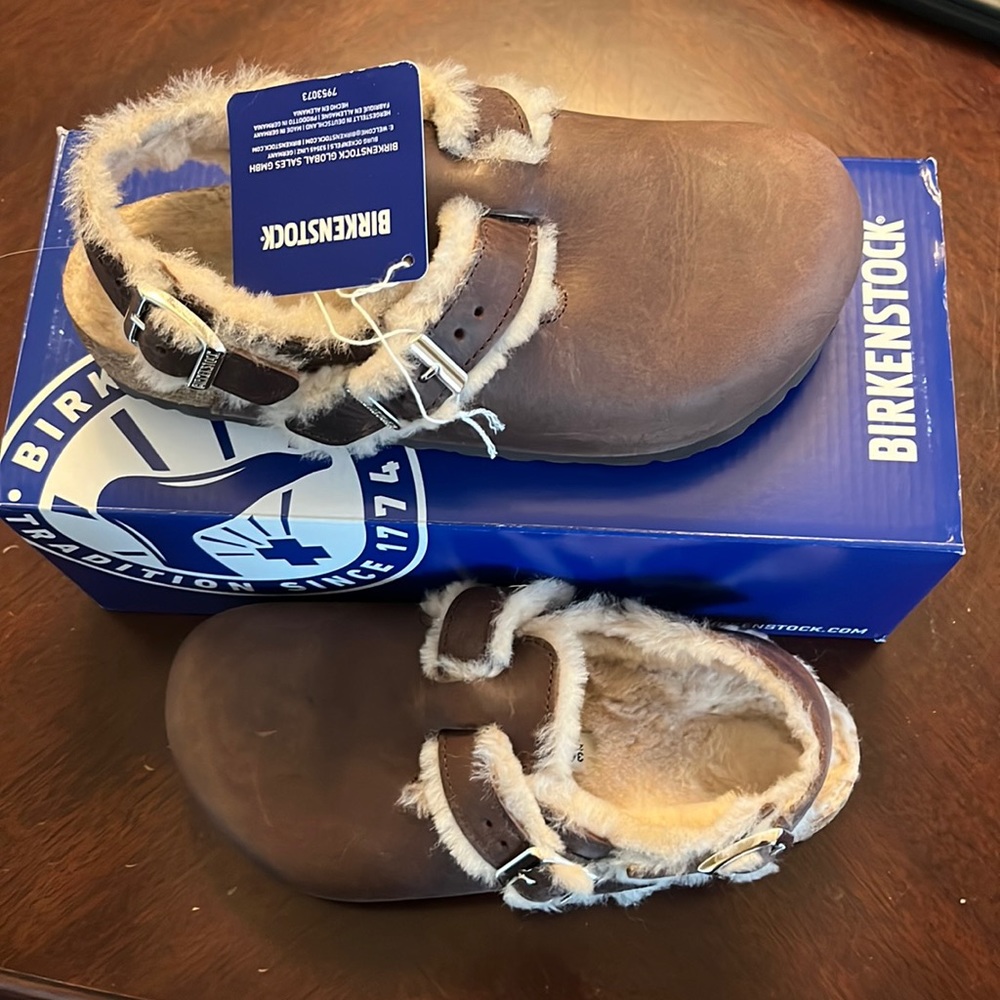 Tokio brown shearling Birkenstocks